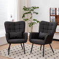Leather Armchair, Modern Accent Chair High Back, Living Room Chairs With Metal Legs And Soft Padded, Sofa Chairs For Home Office,Bedroom,Dining Room Grey 1Pc Grey Bonded Leather