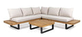 Sebastian 4 Piece Sofa Set, Beige Beige Acacia Wood