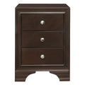 Brown Cherry Finish 3 Drawers Nightstand With 2 Usb Ports Transitional Bedroom Furniture 1Pc Bedside Table Wooden Brown Mix 3 Drawers Bedroom Bedside Cabinet Transitional Usb Port Wood