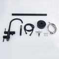 Single Handle Freestanding Tub Filler Floor Mount Bathtub Faucet With Handheld Shower Black Bathroom Joystick Claw Foot Tub Faucets Curved Two Black Pull Out Floor Mounted Cartridge Valve Single Hole Faucets Matte Black Antique,Classic 1 Hole Faucets