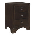 Brown Cherry Finish 3 Drawers Nightstand With 2 Usb Ports Transitional Bedroom Furniture 1Pc Bedside Table Wooden Brown Mix 3 Drawers Bedroom Bedside Cabinet Transitional Usb Port Wood