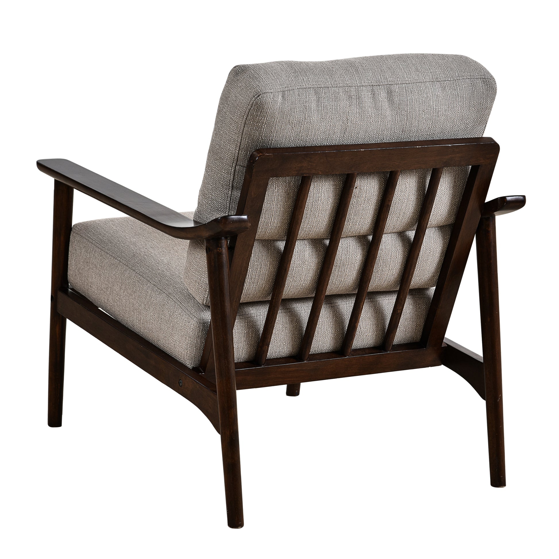 Home Accent Chair Mid Century Modern Chair Upholstered Lounge Arm Chair With Solid Wood Frame & Soft Cushion For Living Room, Bedroom, Belcony, Taupe Taupe Linen