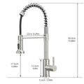 Commercial Brushed Nickel Kitchen Faucet With Pull Out Sprayer, Single Handle Single Lever Kitchen Sink Faucet Brushed Nickel Kitchen Contemporary Ceramic Stainless Steel