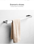 Bathroom Towel Bar, 24 Inch Towel Racks For Bathroom Wall Mounted, Heavy Duty Hand Towel Holder Organizer, Modern Home Decor Towel Rod, Matte Black Single Bar Brushed Nickel Bathroom Antique,Classic,Industrial,Modern Stainless Steel