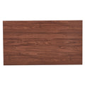 63 Inch Rectangle Dining Table Set For 4 6 People, Walnut Wood Effect, Suitable For Kitchens, Restaurants, And Living Rooms, 63