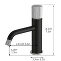 Modern Black And Brushed Nickel Faucet Brass Bathroom Basin Faucet Design Deck Mounted Water Mixer Tap Bathroom Joystick Geometric One Black Silver Side Sprayer Deck Mounted Cartridge Valve Single Hole Faucets Matte Black Contemporary 1 Hole Faucets