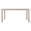 Outdoor Dining Set Patio Dining Table And Chairs With Rattan Backrest And Removable Cushions For Patio And Backyard, White Washed Yes White Washed Water Resistant Frame Water Resistant Cushion Garden & Outdoor Sectional Seating Groups Foam Acacia Wood