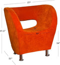 Venus Modern Chair Orange Fabric