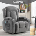 Power Lift Recliner Chair Recliners For Elderly With Heat And Massage Recliner Chair For Living Room With Infinite Position And Side Pocket,Usb Charge Port Grey Grey Power Push Button Soft Heavy Duty Cotton Wood Metal