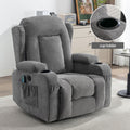 Power Lift Recliner Chair Recliners For Elderly With Heat And Massage Recliner Chair For Living Room With Infinite Position And Side Pocket,Usb Charge Port Grey Grey Power Push Button Soft Heavy Duty Cotton Wood Metal