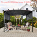 12 X 9 Ft Outdoor Pergola Patio Gazebo,Retractable Shade Canopy,Steel Frame Grape Gazebo,Sun Shelter Pergola For Gardens,Terraces,Backyard Same As W419S00033 Gray Steel