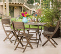 Positano Foldable Dining Set, Grey Grey Acacia Wood