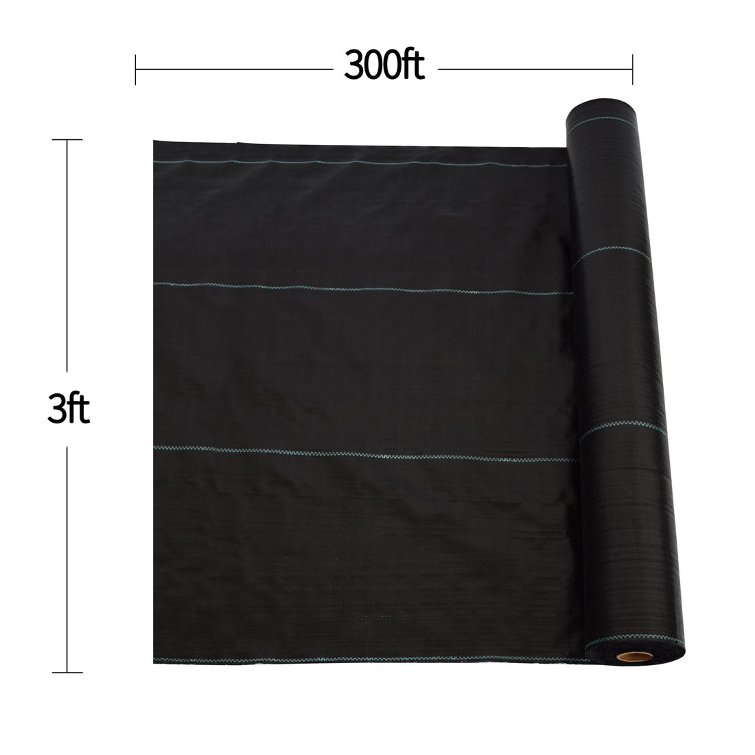 3.5Oz Weed Barrier Landscape Fabric 3Ft X 300Ft, Dual Layer Heavy Duty Landscape Fabric For Garden, Greenhouse, Pathway, Orchard Weed Control, Easy To Set Up Black Polypropylene