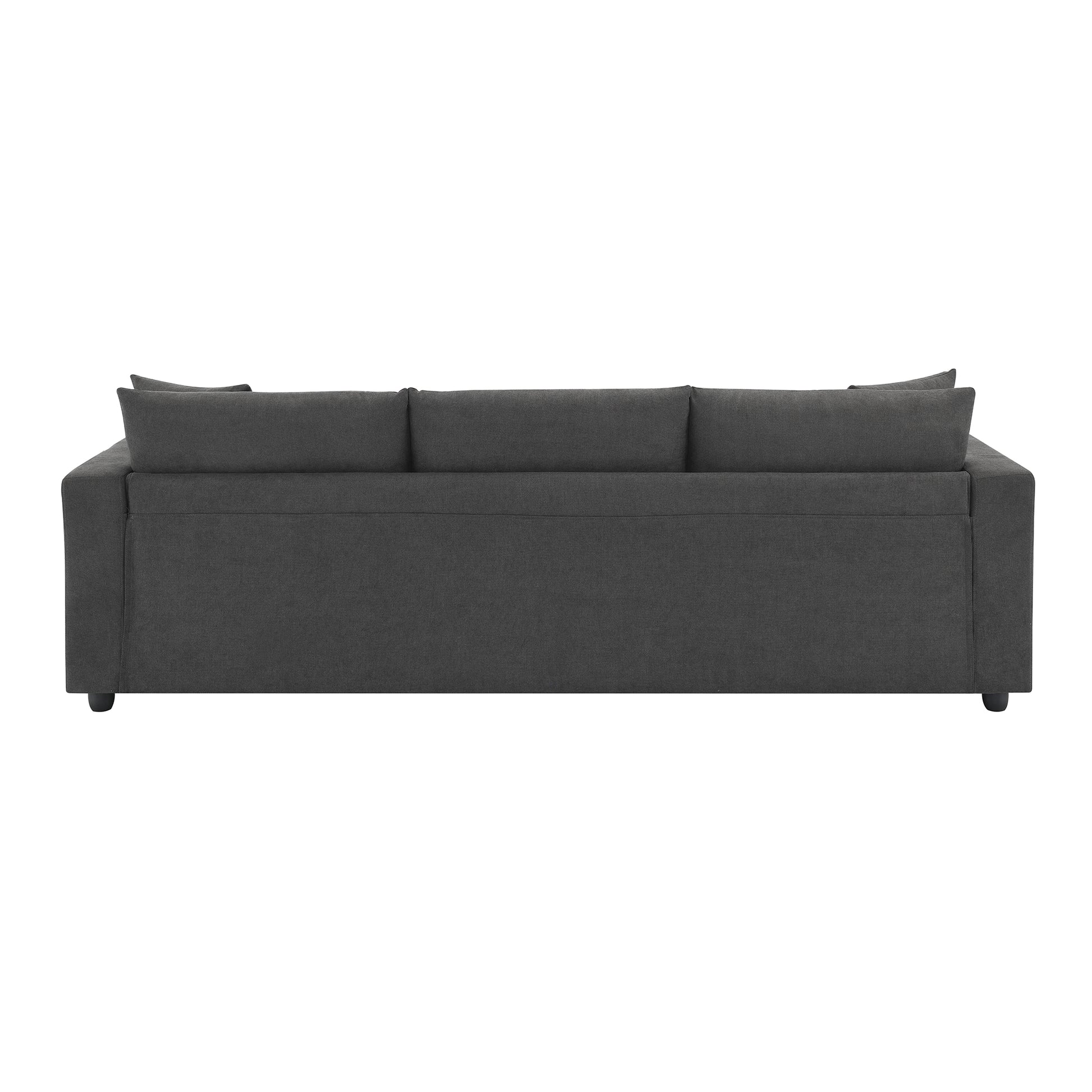 100.4*64.6" Modern Sectional Sofa,L Shaped Couch Set With 2 Free Pillows,4 Seat Polyester Fabric Couch Set With Convertible Ottoman For Living Room, Apartment, Office,4 Colors Dawn Grey Polyester 3