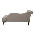 1Pc Modern Traditional Chaise Button Tufted Detail Brown Upholstery Style Comfort Living Room Furniture Espresso Finish Legs Brown Primary Living Space Modern,Traditional Solid Wood