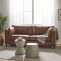 3 Seater Sofa Light Brown Pu