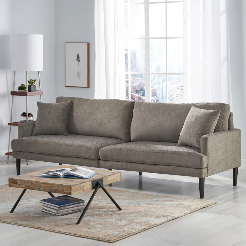 3 Seater Sofa Grey Fabric