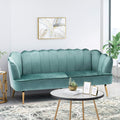 3 Seater Sofa Turquoise Velvet