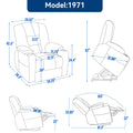Emon'S Large Power Lift Recliner Chair With Massage And Heat For Elderly, Overstuffed Wide Recliners, Heavy Duty Motion Mechanism With Usb And Type C Ports, 2 Steel Cup Holders, Brown White Metal