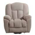 Power Lift Recliner Chair Recliners For Elderly With Heat And Massage Recliner Chair For Living Room With Infinite Position And Side Pocket,Usb Charge Port Beige Beige Soft Heavy Duty Cotton Wood