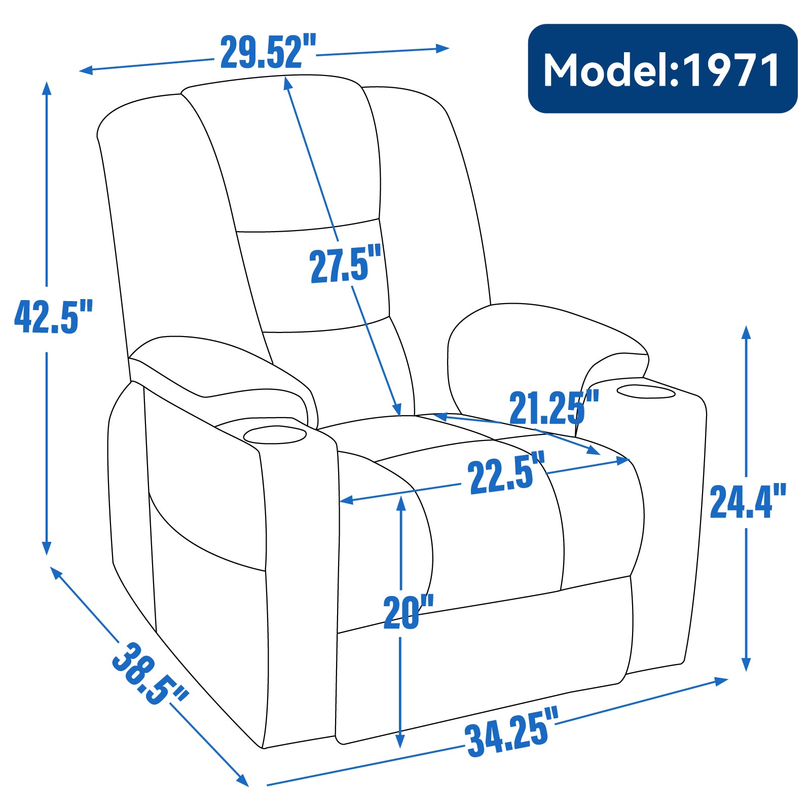 Emon'S Large Power Lift Recliner Chair With Massage And Heat For Elderly, Overstuffed Wide Recliners, Heavy Duty Motion Mechanism With Usb And Type C Ports, 2 Steel Cup Holders, Gray White Metal