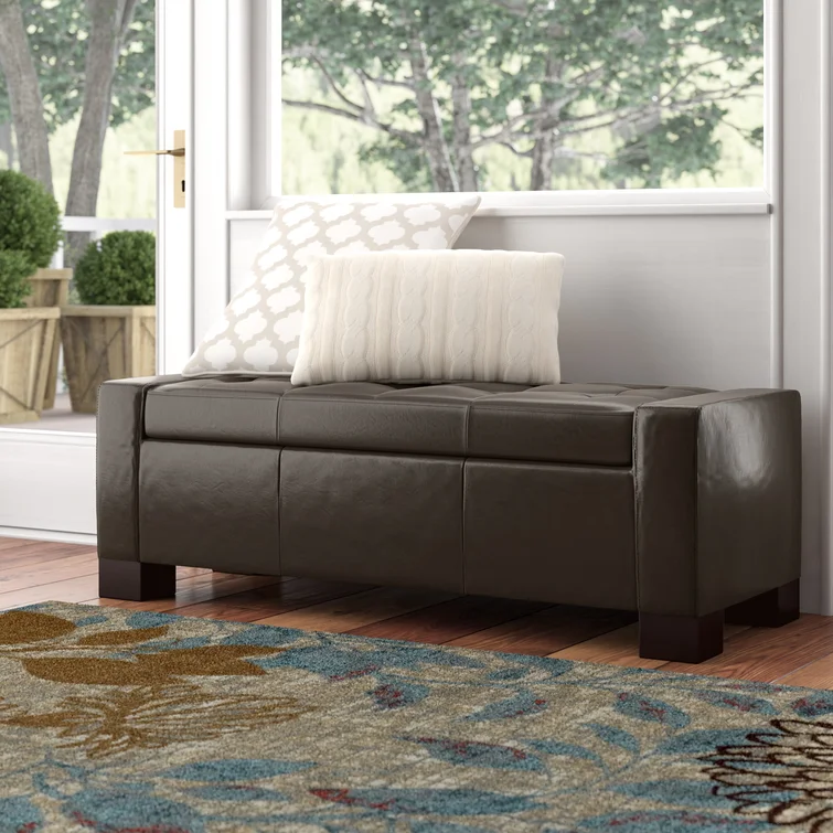 Guernsey Ottoman Brown Pu