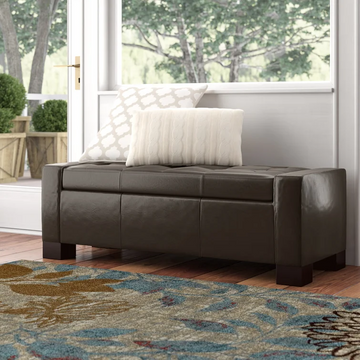 Guernsey Ottoman Brown Pu