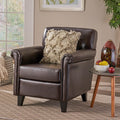 Veronica Kd Tufted Club Chair Brown Pu