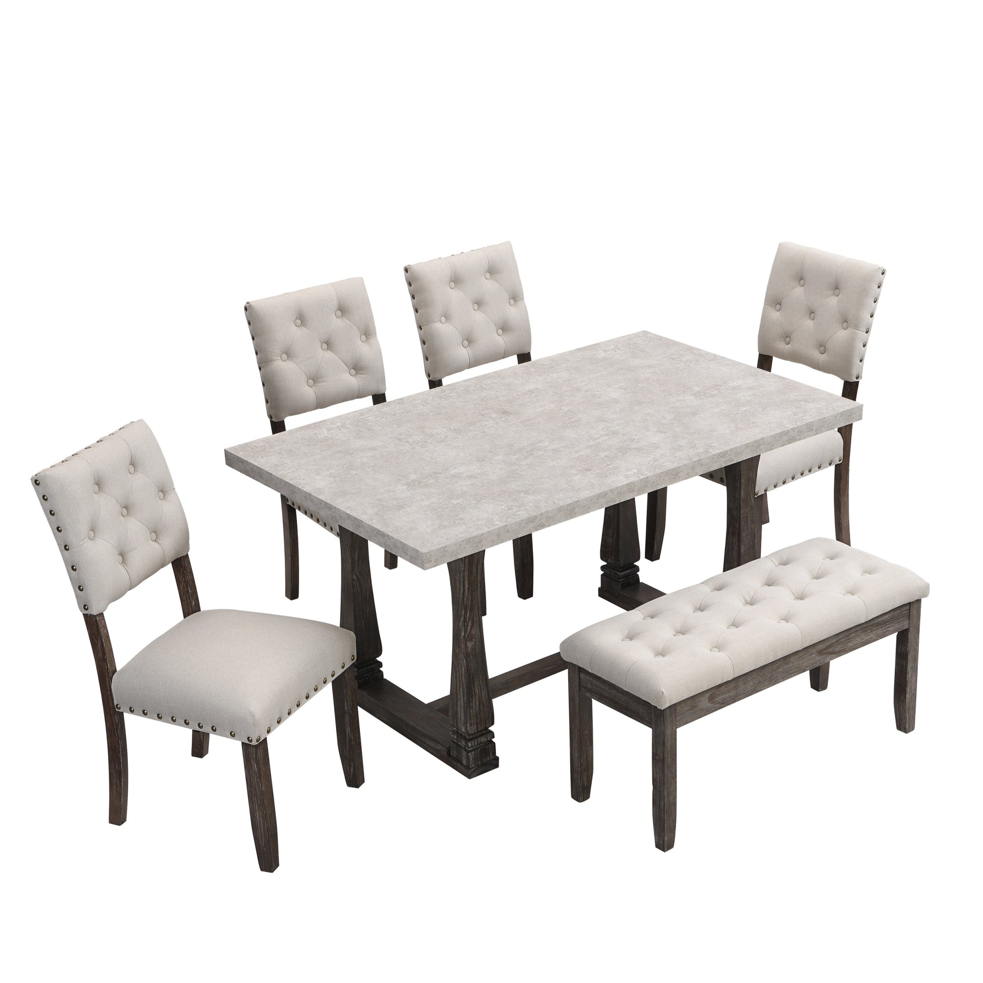 Modern Tufted Back Upholstered Fabric Dining Chair Set Of 2, Trim Chairs, Beige Colour Beige Brown Espresso Dining Room Foam Wipe Clean American Traditional Dining Chairs Tufted Back Set Of 2 Foam Wood Fabric