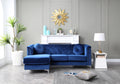 Pompano G781B Sc Sofa Chaise 3 Boxes Navy Blue Navy Blue Velvet Primary Living Space Medium Firm Tufted Back Mid Century Modern L Shaped Foam Velvet 4 Seat