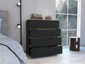 California Drawer Dresser, Four Spacious Drawers, Superior Top Multicolor Bedroom Pine Engineered Wood