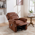 Lift Recliner Chair, Electric Power Lift Recliner Chair For Elderly, Caramel Caramel Faux Leather Power Remote Wood Primary Living Space Soft American Traditional Metal & Wood