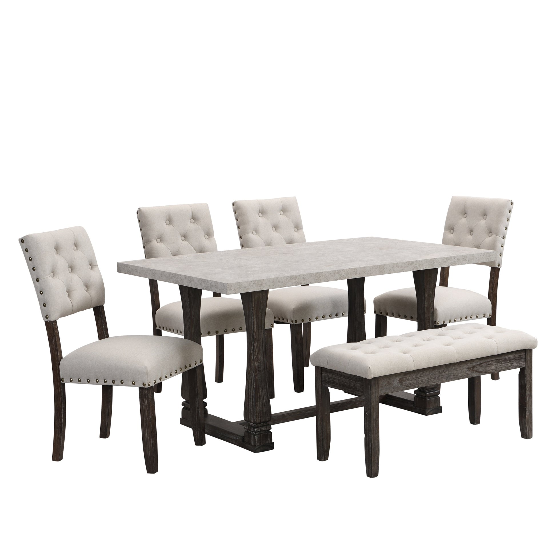 Modern Tufted Back Upholstered Fabric Dining Chair Set Of 2, Trim Chairs, Beige Colour Beige Brown Espresso Dining Room Foam Wipe Clean American Traditional Dining Chairs Tufted Back Set Of 2 Foam Wood Fabric