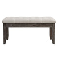 Button Tufted Upholstered Ding Bench, Entryway Shoe Bench, Beige Colour Beige Brown Espresso Dining Room American Traditional,Antique Foam Wood Fabric