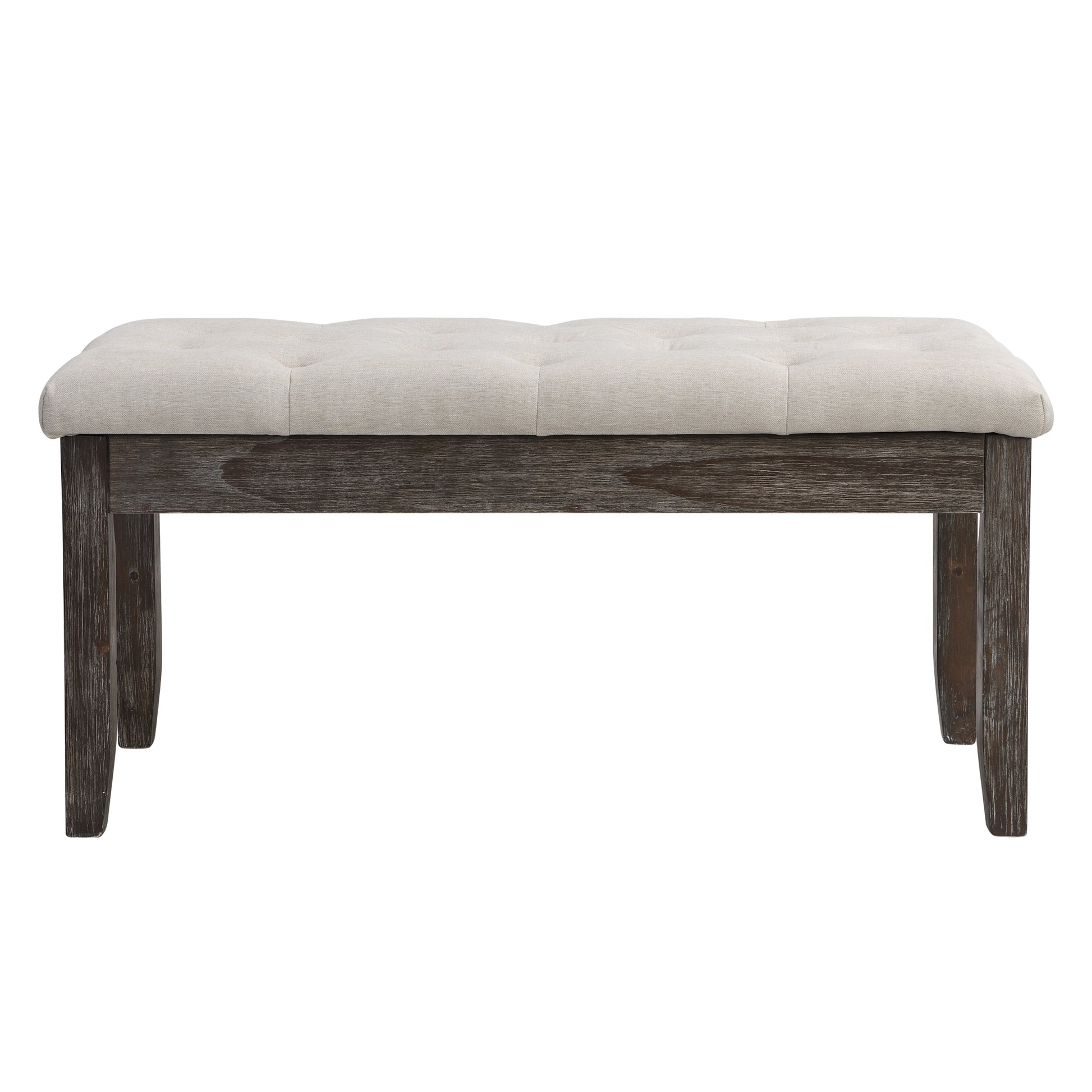 Button Tufted Upholstered Ding Bench, Entryway Shoe Bench, Beige Colour Beige Brown Espresso Dining Room American Traditional,Antique Foam Wood Fabric