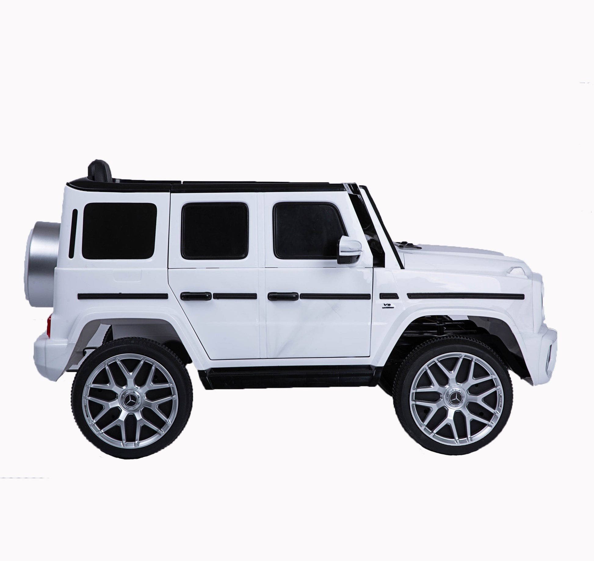 Licensed Mercedes Benz G63 Kids Ride On Car,Kids Electric Car With Remote Control 12V Licensed Children Car Motorized Vehicles For Girls,Boys,Giftmusic, Horn, Spring Suspension, Safety Lock White Plastic