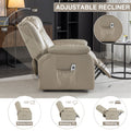 Lift Recliner Chair, Electric Power Lift Recliner Chair For Elderly, Beige Beige Faux Leather Power Remote Wood Primary Living Space Soft American Traditional Metal & Wood