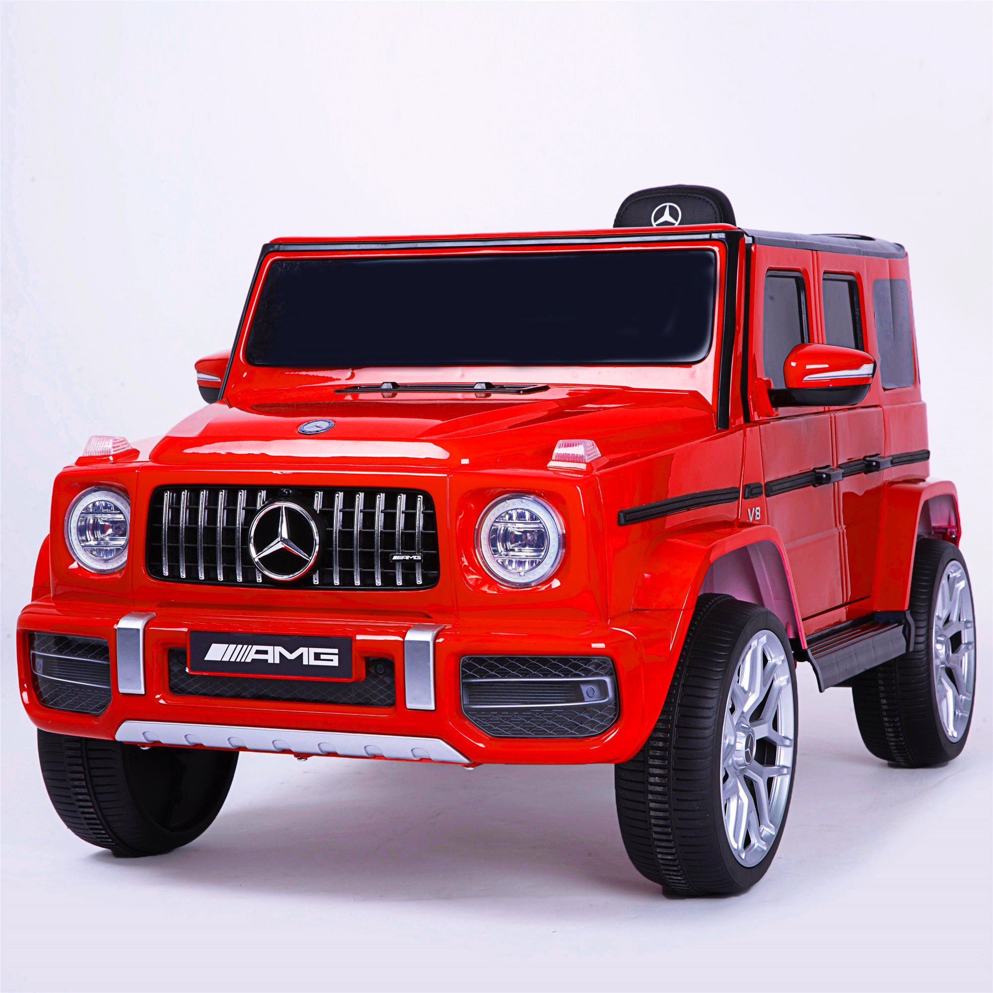 Licensed Mercedes Benz G63 Kids Ride On Car,Kids Electric Car With Remote Control 12V Licensed Children Car Motorized Vehicles For Girls,Boys,Giftmusic, Horn, Spring Suspension, Safety Lock Red Plastic