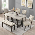 Modern Tufted Back Upholstered Fabric Dining Chair Set Of 2, Trim Chairs, Beige Colour Beige Brown Espresso Dining Room Foam Wipe Clean American Traditional Dining Chairs Tufted Back Set Of 2 Foam Wood Fabric