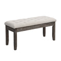 Button Tufted Upholstered Ding Bench, Entryway Shoe Bench, Beige Colour Beige Brown Espresso Dining Room American Traditional,Antique Foam Wood Fabric