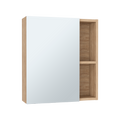 Labelle Medicine Cabinet With Mirror, Five Internal Shelves, Single Door Pine Beige 1 5 Bathroom Wall Mounted Modern Particle Board Particle Board