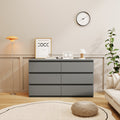 Grey Large 6 Drawers Chest Of Drawer Dressers Table Grey 5 Drawers & Above Bedroom Extra Deep Drawers White Particle Board