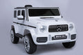 Licensed Mercedes Benz G63 Kids Ride On Car,Kids Electric Car With Remote Control 12V Licensed Children Car Motorized Vehicles For Girls,Boys,Giftmusic, Horn, Spring Suspension, Safety Lock White Plastic