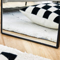 4Rd Generation Black Solid Wood Frame Full Length Mirror, Dressing Mirror, Bedroom Porch, Decorative Mirror, Clothing Store, Floor To Ceiling Mirror, Wall Mounted. 58 Inches * 15 Inches W1151124246 Transparent Glass