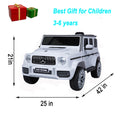 Licensed Mercedes Benz G63 Kids Ride On Car,Kids Electric Car With Remote Control 12V Licensed Children Car Motorized Vehicles For Girls,Boys,Giftmusic, Horn, Spring Suspension, Safety Lock White Plastic