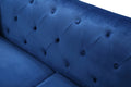 Pompano G781B Sc Sofa Chaise 3 Boxes Navy Blue Navy Blue Velvet Primary Living Space Medium Firm Tufted Back Mid Century Modern L Shaped Foam Velvet 4 Seat