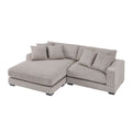 106.28Inch Sectional Couch Covers L Shaped Sofa Covers Chaise Lounge Cover 2 Pieces Sofa Cover Soft With 6Pcs Pillows For Living Room,Office. Light Brown Corduroy 4 Seat