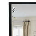 4Rd Generation Black Solid Wood Frame Full Length Mirror, Dressing Mirror, Bedroom Porch, Decorative Mirror, Clothing Store, Floor To Ceiling Mirror, Wall Mounted. 58 Inches * 15 Inches W1151124246 Transparent Glass
