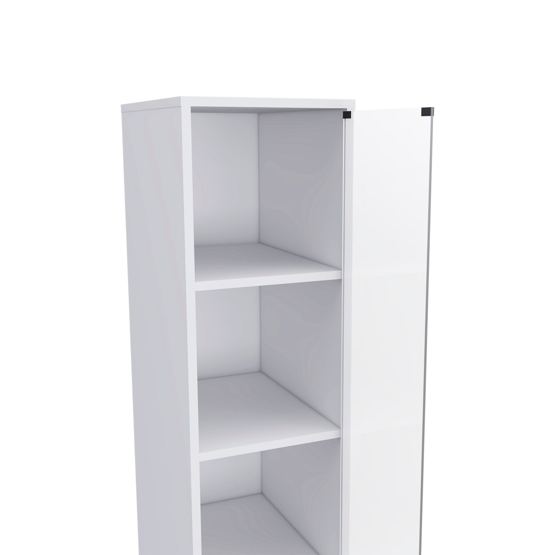 Preston Linen Cabinet, Three Shelves, Four Drawers 4 White 1 3 Up To 17 In 60 In & Above Conceled Hinges Bathroom Freestanding Modern 15 20 Inches Pine Engineered Wood