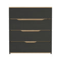 California Drawer Dresser, Four Spacious Drawers, Superior Top Multicolor Bedroom Pine Engineered Wood